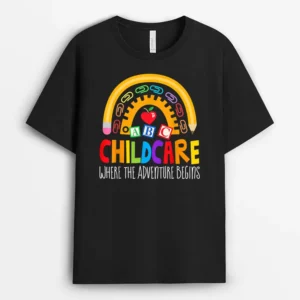 Childcare Director Daycare Crew School Provider Teacher T-Shirt - Black